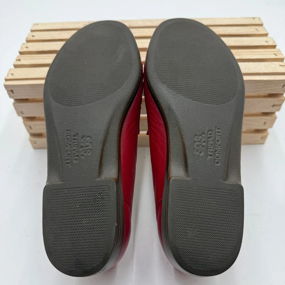 SAS Penny Loafers Tripad Comfort Vintage Red Leather Women's Size 6 W